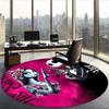 The Nightmare Before Christmas (1) Round Office Rug Decorative Floor Rug for Office Bedroom Living Room and Home Space