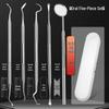 Stainless Steel Dental Tools Set: Oral Endoscope, Probe, Toothpick, Cavity Cleaner, Stain & Tartar Remover.