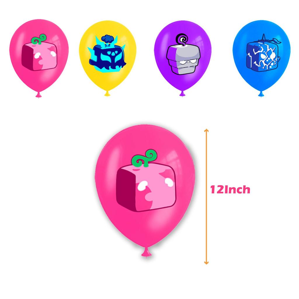 Blox Fruits-themed Birthday Party Decorations: Balloons, Banners, and Scene Decorations