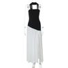 Spring/Summer 2026 European & American Women's Strapless Backless Solid Color Slit Long Dress