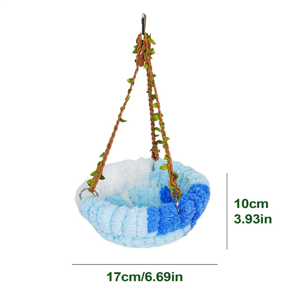 Warm Bird Bed Winter Warm Bird Plush Nest Pet Supplies for Perching Sleeping Hiding Nesting Playing Aviary Feeding Resting