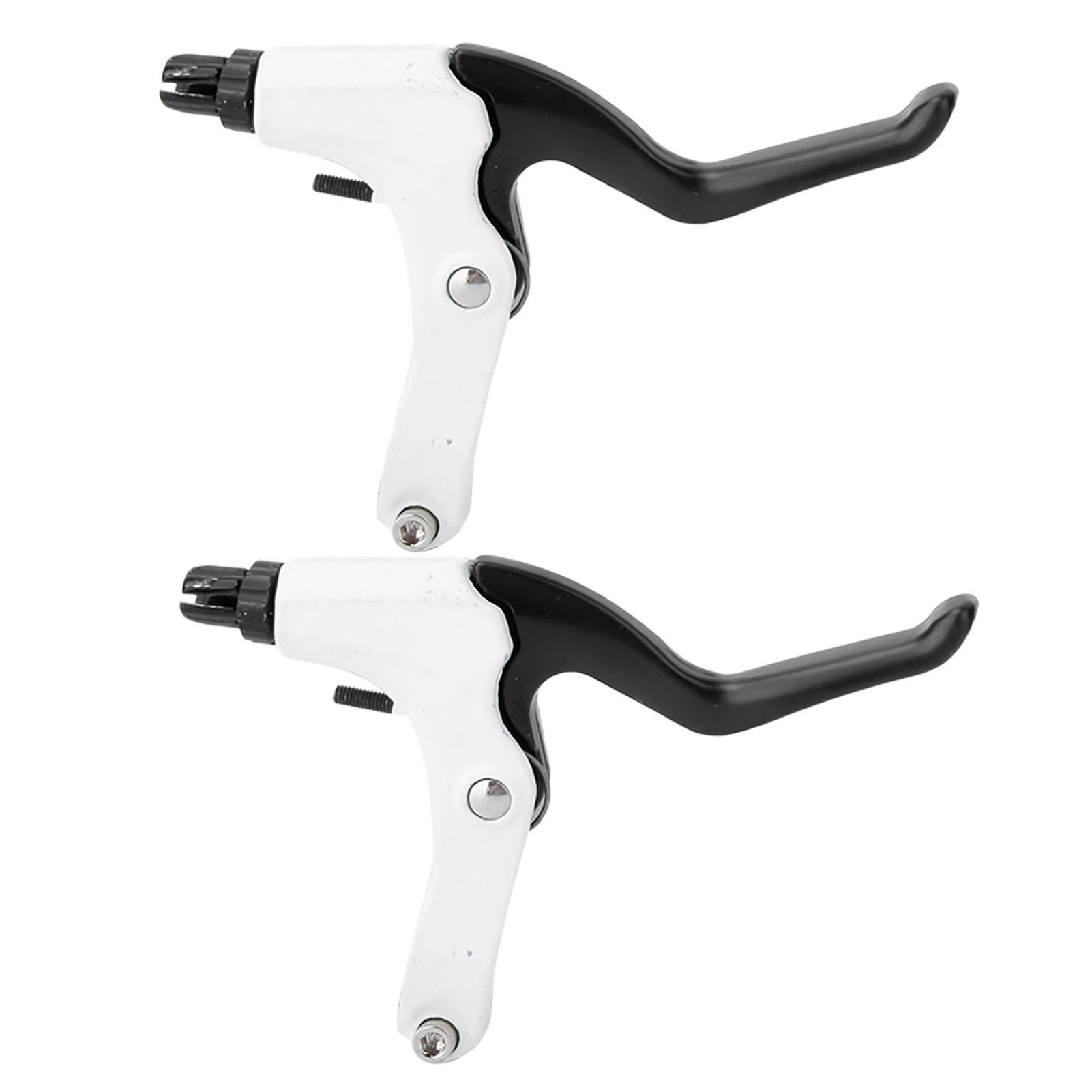 1 Pair   Bike Aluminum Alloy Brakes Lever Grip Handle Bar Cycling White
