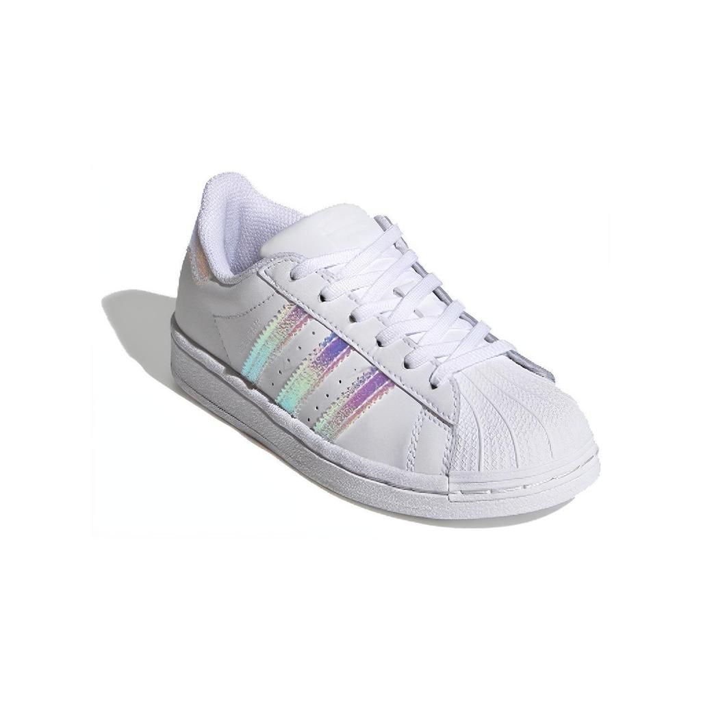 adidas Tênis Originals Superstar Cano Baixo Infantil para Skate Branco Radiação Crianças de 3 a 7 Anos FV3147