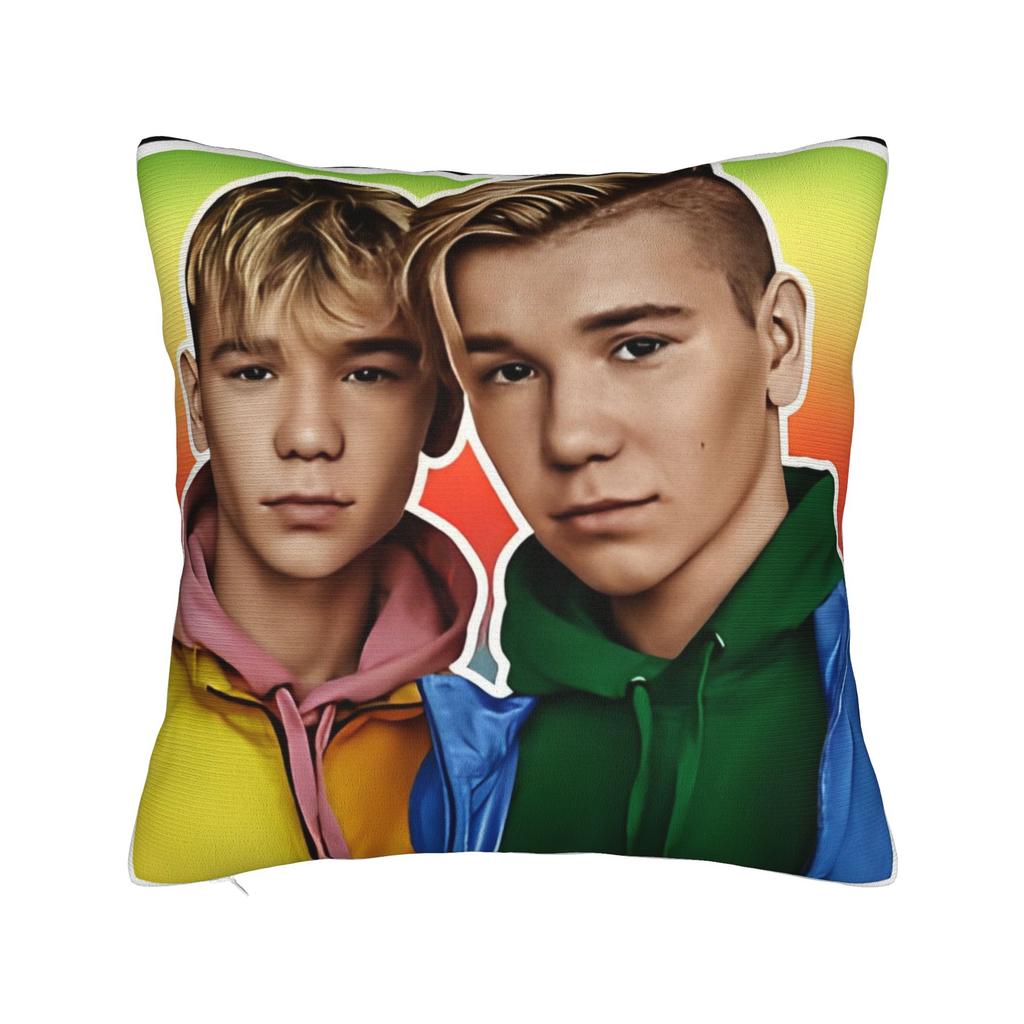 Marcus And Martinus MM Square Pillow Cases  Cushion Covers Funny Zipper Decorative Pillowcase for Home 4040cm