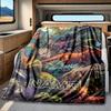 Dinosaur World Adventure In Prehistoric Times Blanketcustomizable With Your Namecomfortable And Stylish Perfect For Travel Beds Chairs Offices Sofas