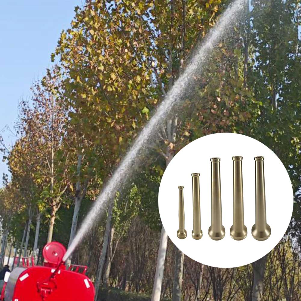 Industrial Brass Hose Nozzle 1-1/2 Inch NST For Fire Fighting Equipment Sprinkler Head Water Flow Control Garden Watering Fittin