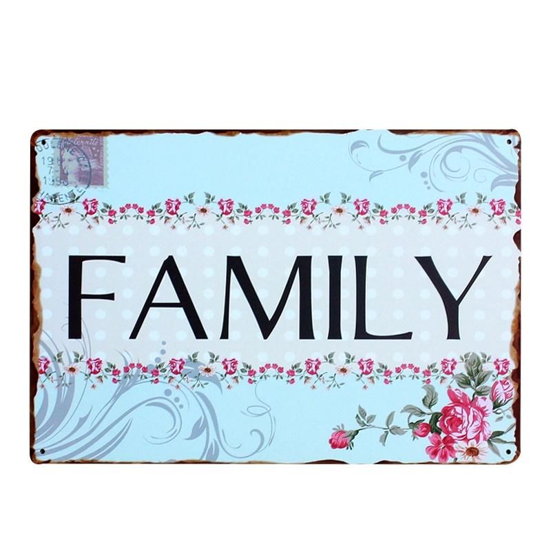 Lovely Flower WELCOME To My Home Iron Metal Poster Tin Sign Plate Wall Decoration Vintage Art Painting Family Rule Plaque A392
