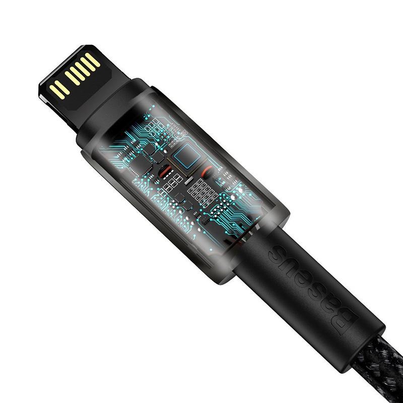 Baseus Tungsten Gold USB-C To Lightning Cable, 20W, 5A, PD, 2M (Black)