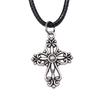 45cm Necklace Leather Chain Big Cross Anhe Vintage Jewelry Supplies QN019