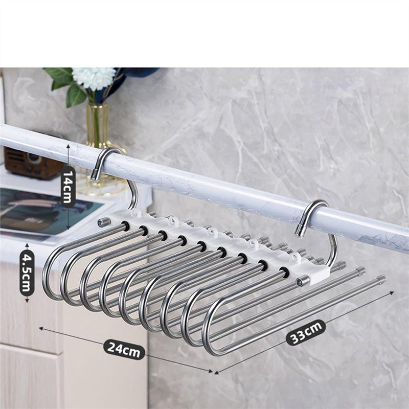 BHBL 5 Layers S Shape Iron Storage Hangers Pants Trousers Hanger Multi-Layers Clothing Storage Rack