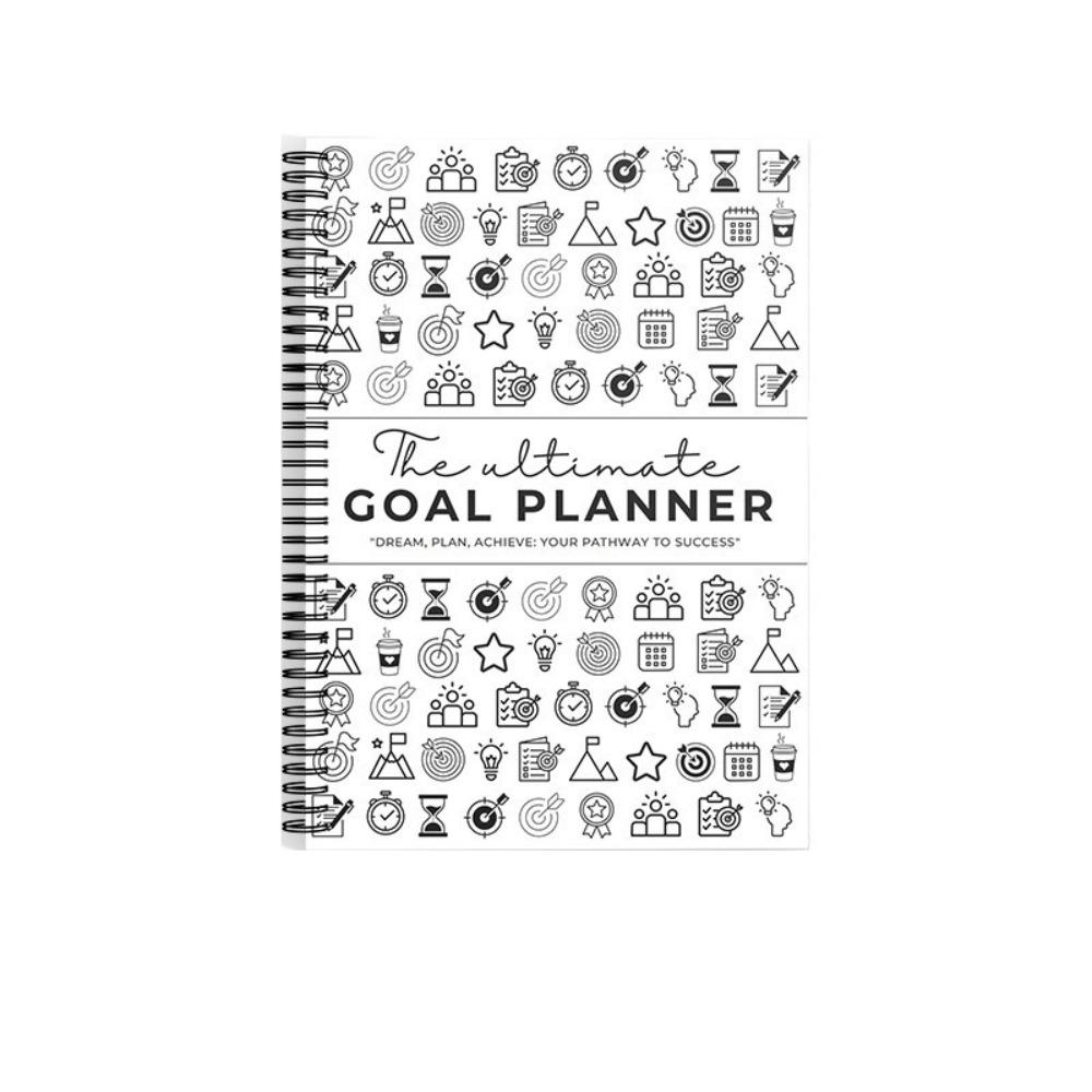 

Потовщений Блокнот-планувальник цілей Папір Журнал Блокноти Нова Книга на спіралі Дім білий