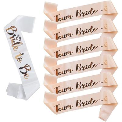 1 Ensemble Doré Rose Équipe Mariée À Venir Foulard Satiné Décoration de Fête de Célibataire Filles Fête de Célibataire Mariage Douche Nuptiale Décorations Fournitures