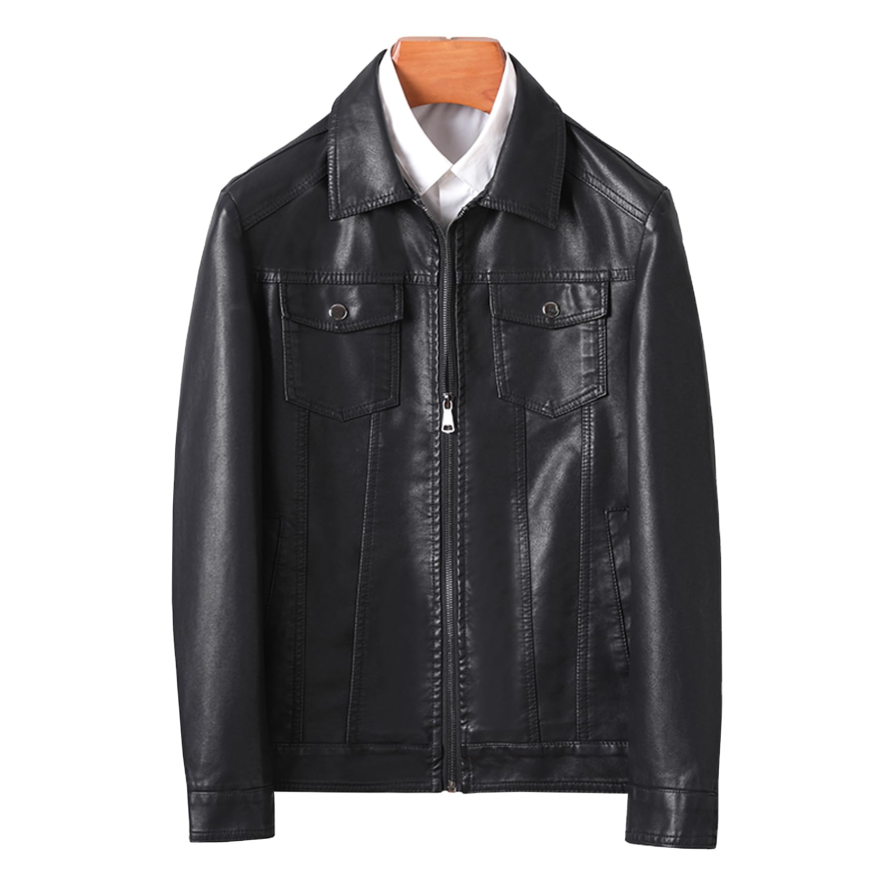 

Кожаное Повседневное Пальто для Улицы Однотонное для Школы [FSD.WG] Мужская Куртка, Куртка, Кожа, Цвет, Ветрозащитное, Осень/Зима, Для Поездок,