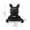 Resin Bulldog Toilet Paper Holder with Tray No Drill Wall Mounted Dog Style Tissue Roll Storage Rack Bathroom Decor