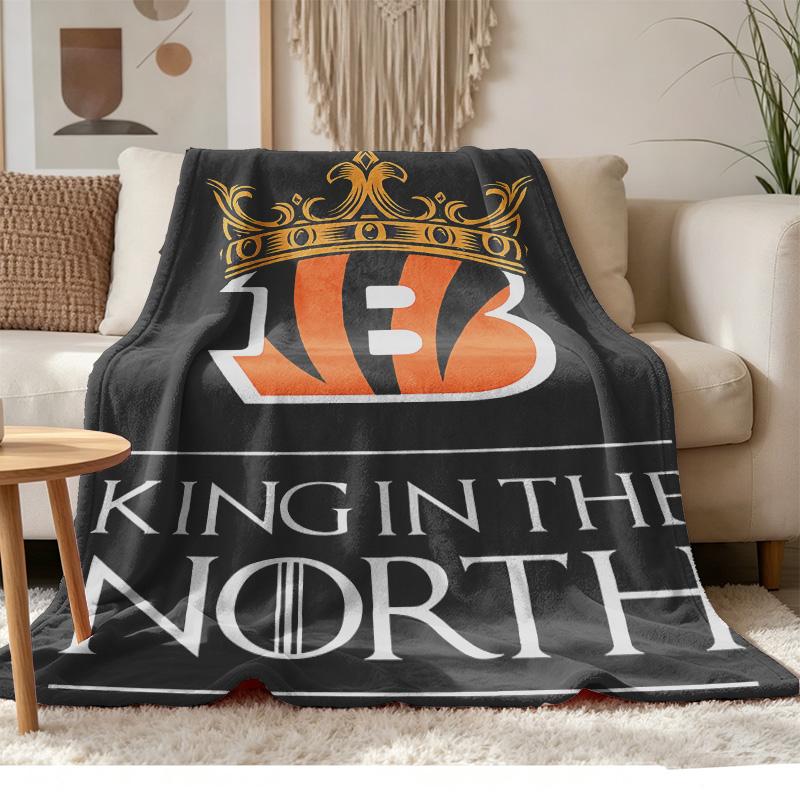 Cincinnati Bengals Soft and comfortable flannel Suitable for sofas living rooms outdoor camping travel and also makes a great anniversary gif