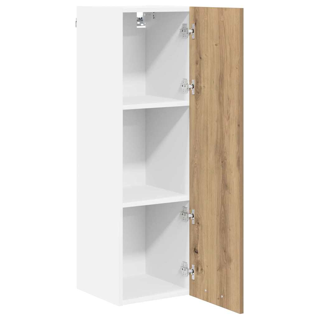 Artisan Oak Wall Mounted Cabinet 30 X 31 X 100 Cm Engineered Wood