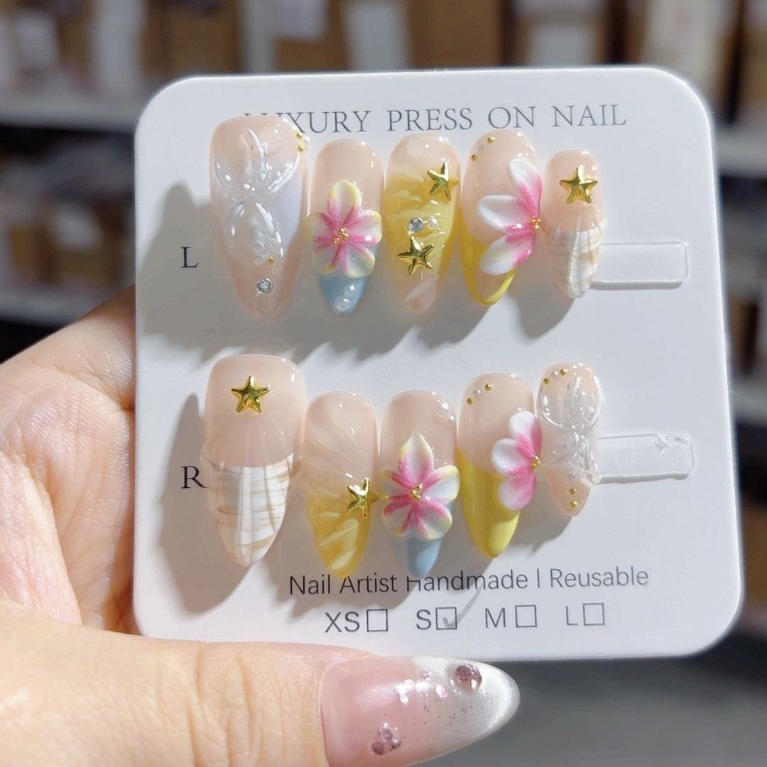 

Wearing Nail French Handmade Nail Art Tablets Finished Products Popular Fake Nails XS