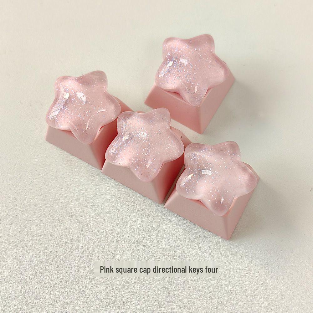 Mechanical Keyboard with Four-Switch Cross Light-Through Keycaps and Directional Magnetic Switch for Nail Art