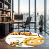 Maya the Bee Printed Round Rug Carpet Chair Rug Area Rug Entryway Doormats,for Office Chair Living Room Bedroom Kitchen Room.