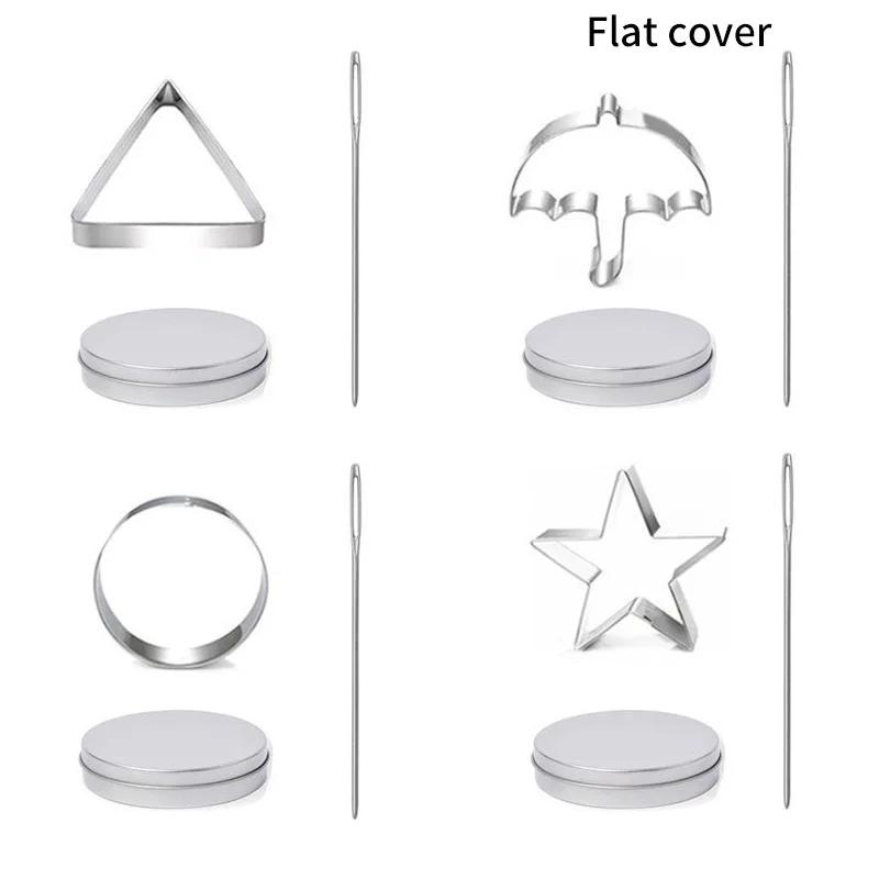 6-Piece Set Sugar Candy Game Series Dalgona Candy Cookie Umbrella Star Triangle Sugar Mould Candy for Sugar Cake Making Tools