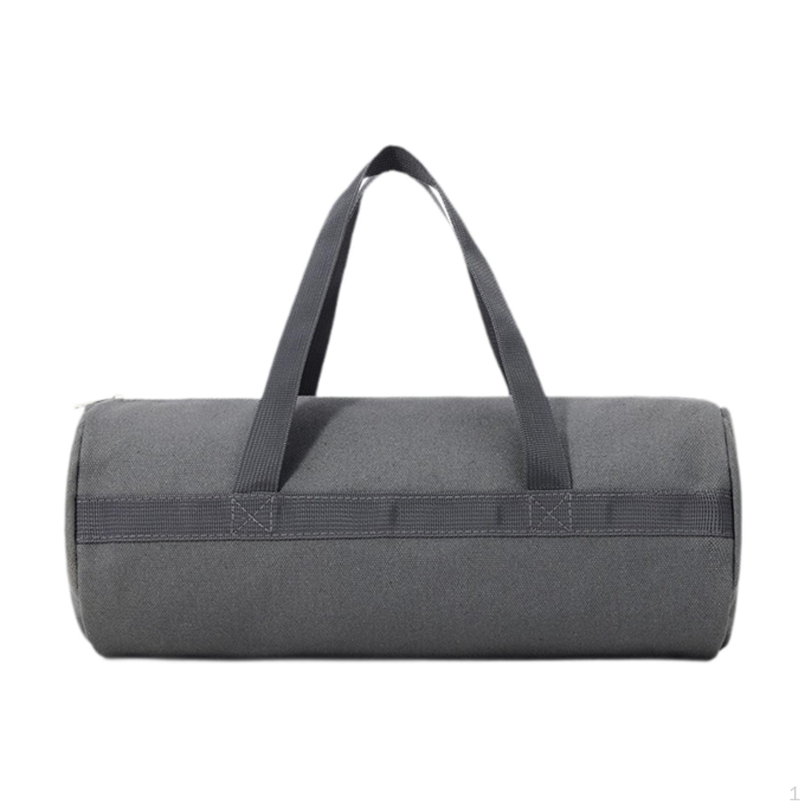 

Outdoor Storage Bag Canvas Camping Equipment Organizer Tent Stakes Zipper Carrying Portable сірий колір