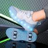 NEW Children's Roller Skating Shoes 4 Wheel LED Skating Shoes 2 In 1 Removable Pulley Skate Skating Parkour Sneaker with Wheels