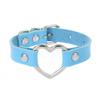 Silvery Heart Gothic Studded Bracelet Pu Leather Adjustable Black Wristband Rock Punk Cuff Bangles