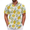 Summer Flower Shirt Men'S Beach Large Size Short Sleeve Casual Retro Men'S 3D Digital Printing Men'S Shirt Trend