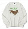 Korean Dachshund Print Sweatshirt 2024: Unisex Round Neck 320g Cotton, Kim Go-eun Inspired