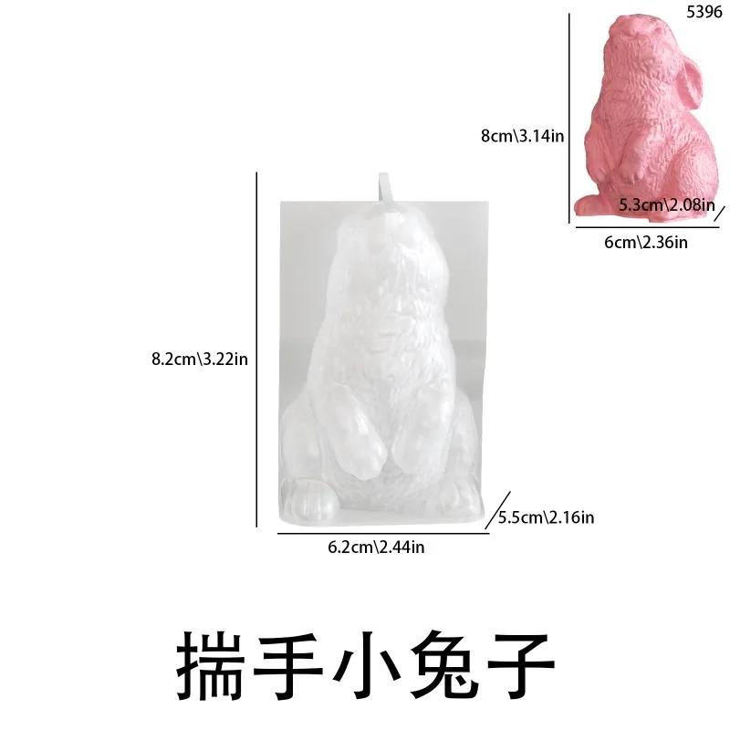 Top Quality Easter Baking Molds Reusable Bunny Egg Easy Release Silicone Candle Making Molds Easter Decor for Plaster Wax Clay