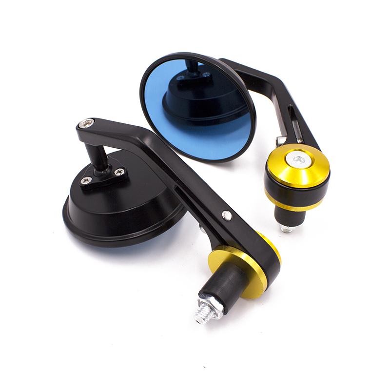 Universal for Yamaha for Kawasaki for Suzuki for Honda Motorcycle Handle Circular Rearview Mirror Reflector Scooter Mirrors
