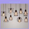 Luminária Pendente Industrial de Ferro Edison Criativa Loft Bar Gaiola Lâmpada LED