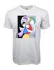 90-tal PICASSO 'KVINNA MED BLOMMOR' VIT Unisex T-shirt