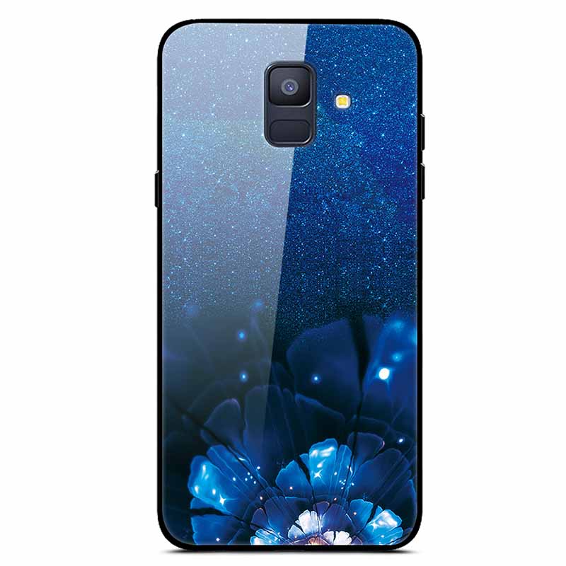 For Samsung Galaxy A8 Plus Cases A6 A7 2018 A8 2018 Tempered Glass Hard Back Cases For Samsung A6 Plus Covers Coque A7 A9 A8Plus