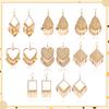 Women's Simple Fashion Long Drop Water Leaf Fringe Earrings