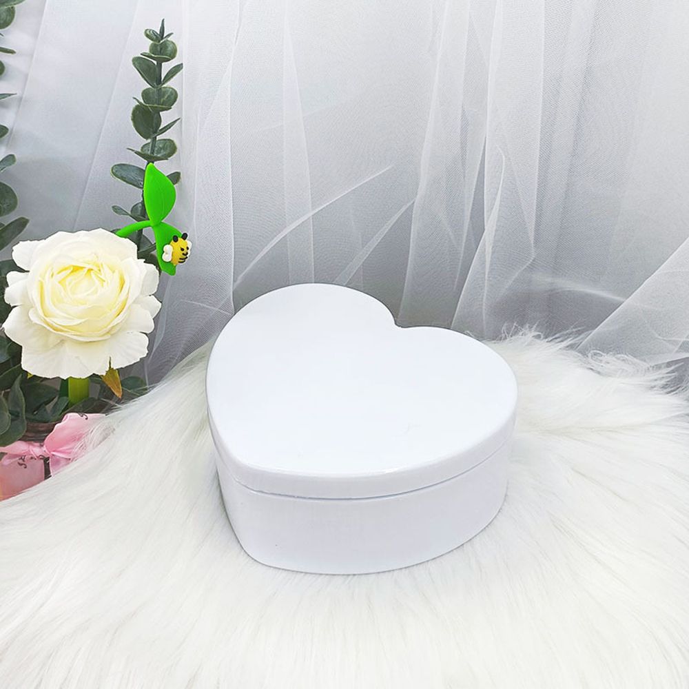 Sundries Container Desktop Cosmetic Organizer Girls Makeup Storage Box Heart-shaped Jewelry  Box