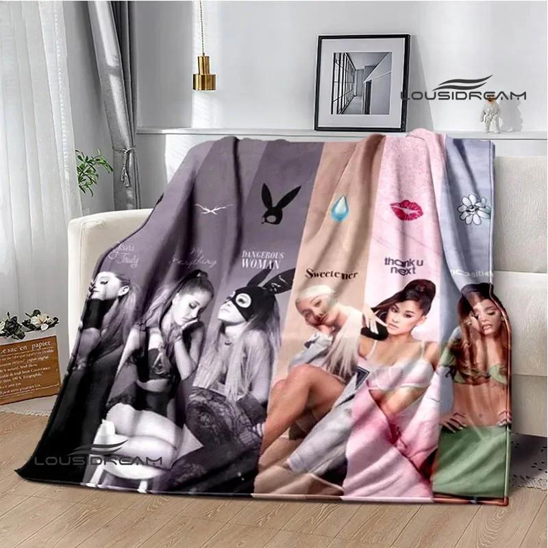 Singer Ariana Grande Printed Blanket Warm Flannel Blankets Soft And Comfortable Home Travel Blanket Bed Linings Birthday Gift