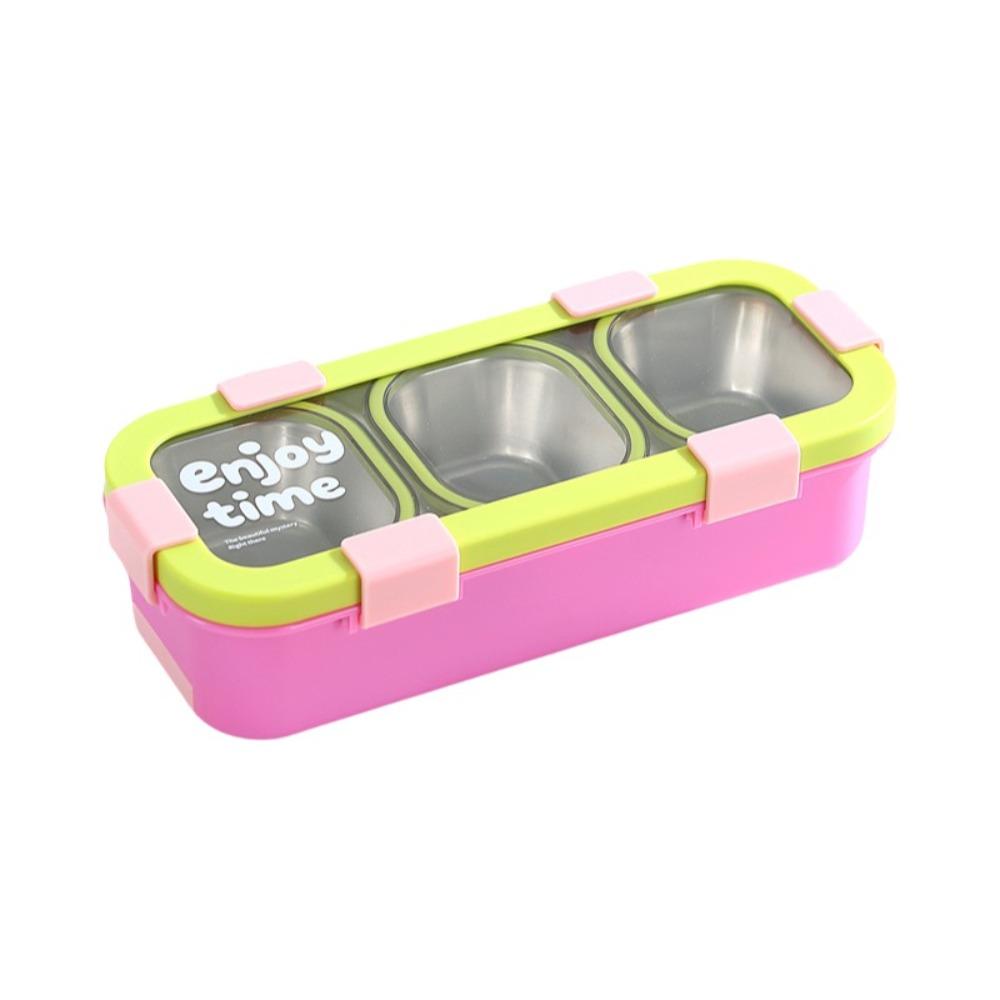 Eco Friendly Stainless Steel Lunch Box Removable Divided Lunch Box Travel Food Tray  Picnic