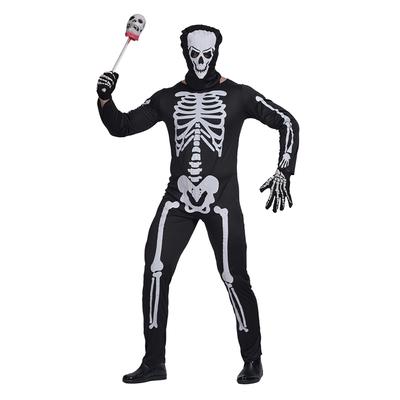 Disfraz de mono de esqueleto para hombre Disfraz de Halloween del Día de los Muertos