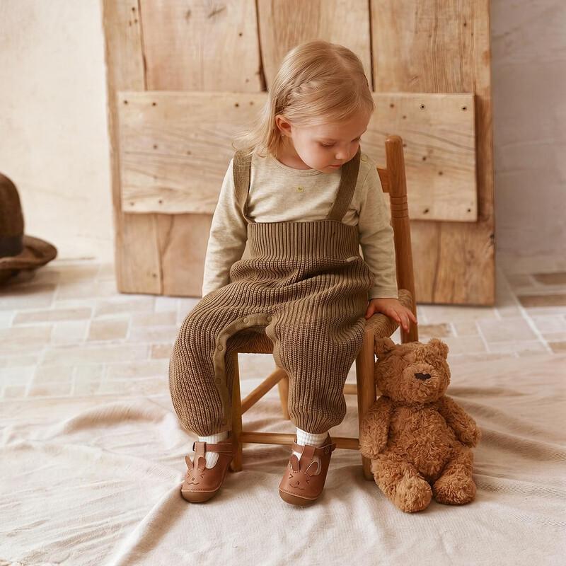 Minibala Unisex Chunky Knit Warm Baby Overalls