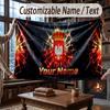 Custom Name Flannel Throw Blanket Poland Football Pattern Warm Home Decoration