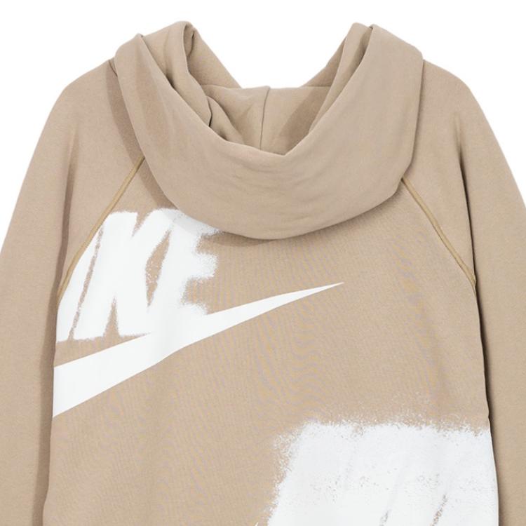 Nike Sportswear Logo Pullover Hoodie Men Hoodies Khaki HJ1465-247
