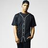 Shirt MESH BASEBALL - Urban Classics - Noir - 100% Polyester - Manches Courtes - Col Arrondi