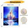 Disney Oil Painting DIY Digital Painting Magical Fantasy Castle Night View HandPainted Wall Art for Living Room and Entryway.