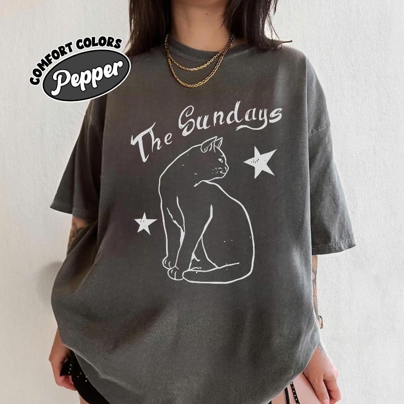 The Sundays Band Tshirt Retro Pattern Tshirt Womens Tshirt Summer New Retro Unisex Casual Fashion Y2K Tshirt S