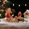 Christmas Gingerbread Man Decor Resin Cartoon Holiday Tabletop Ornament For Festive Atmosphere