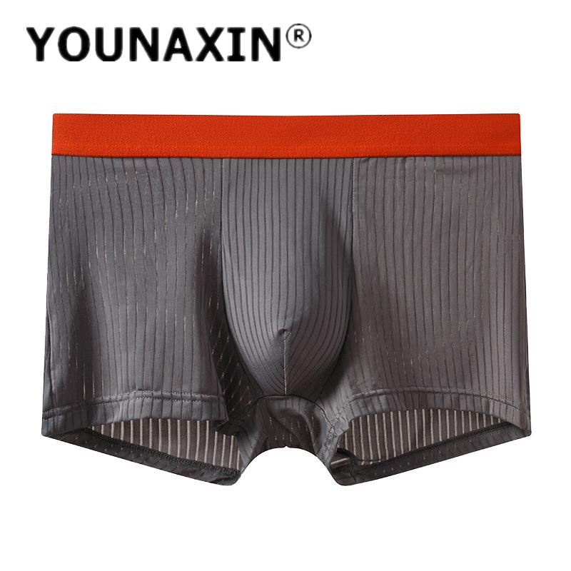 Big Size Men's Underwear Ice Silk Panties Boxer Briefs Underpants Boy Undies Undershorts Knickers L XL 2XL 3XL 4XL