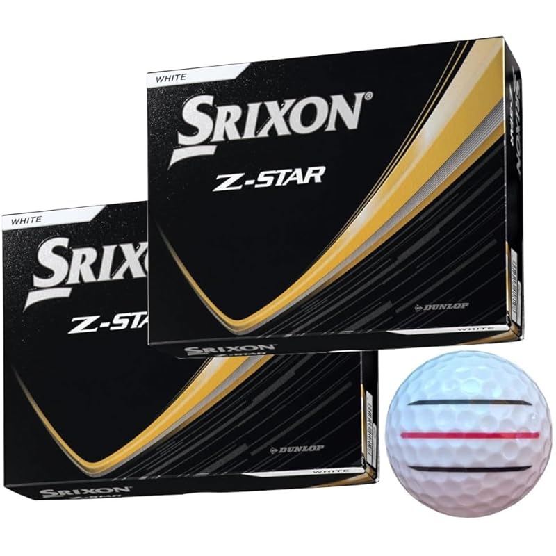 

[Hapiraki_Golf Line] dunlop golf ball Srixon Z-Star 2025 model With line (Z-Star_White 2 dozen_3 lines)