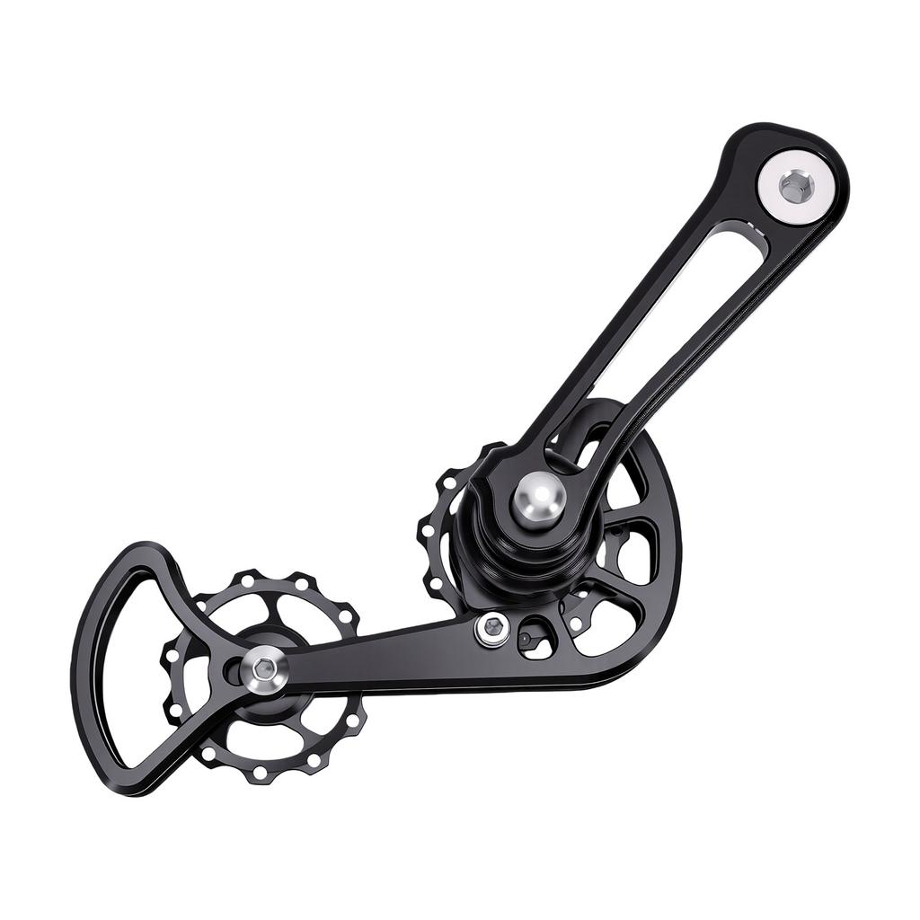 Single Speed Mountain Bike Chain Tensioner 11T Aluminum Alloy Folding Bike Double Spring Guide Chain Tensioner Black
