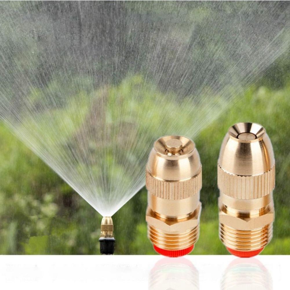 Easy Adjustment Adjustable Misting Nozzle Gardening Flow Rate 100-130L H Integrated Filter Design Robust Brass Material
